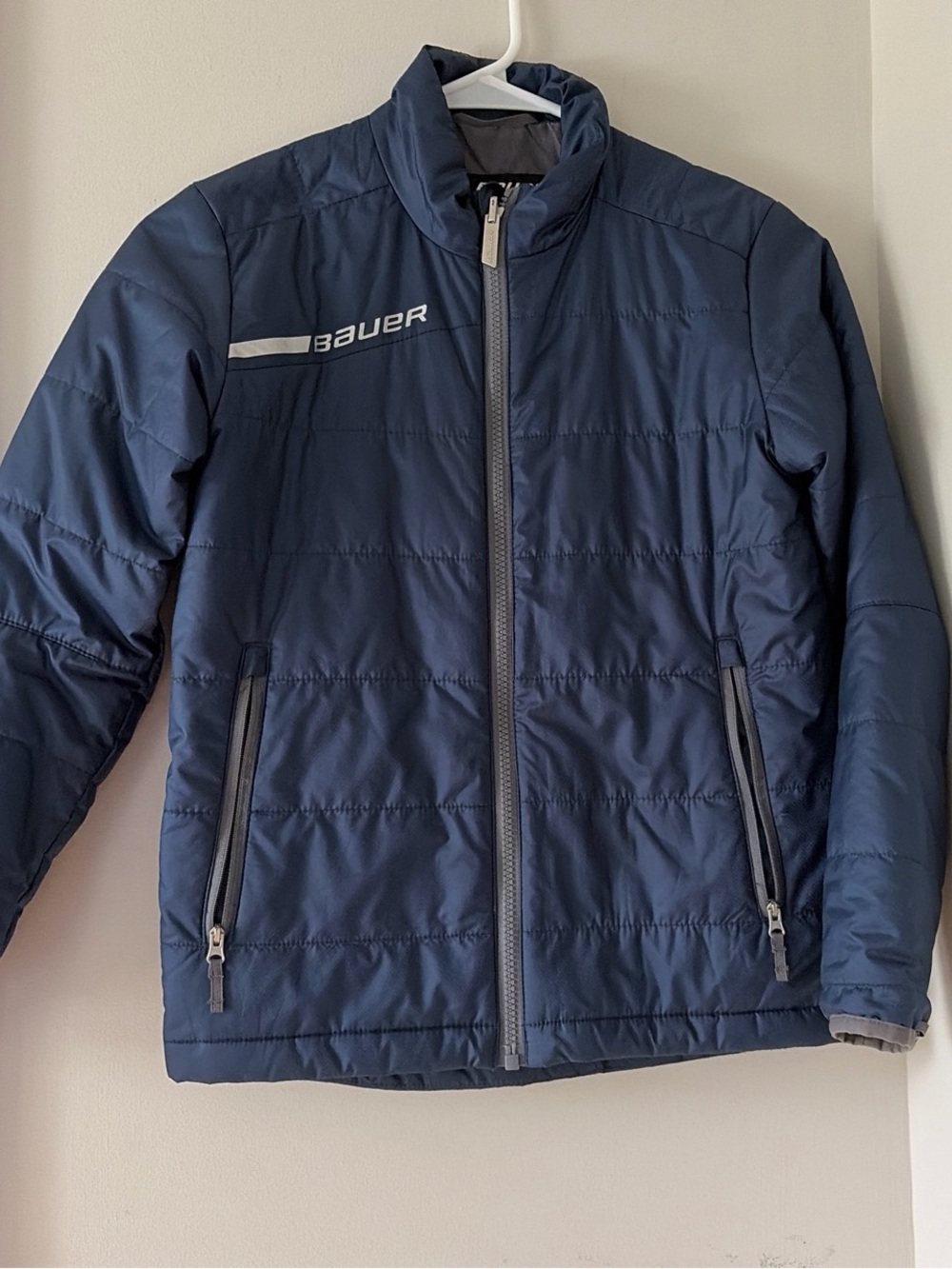 Bauer Navy Puffer Jacket with Gray Accents
